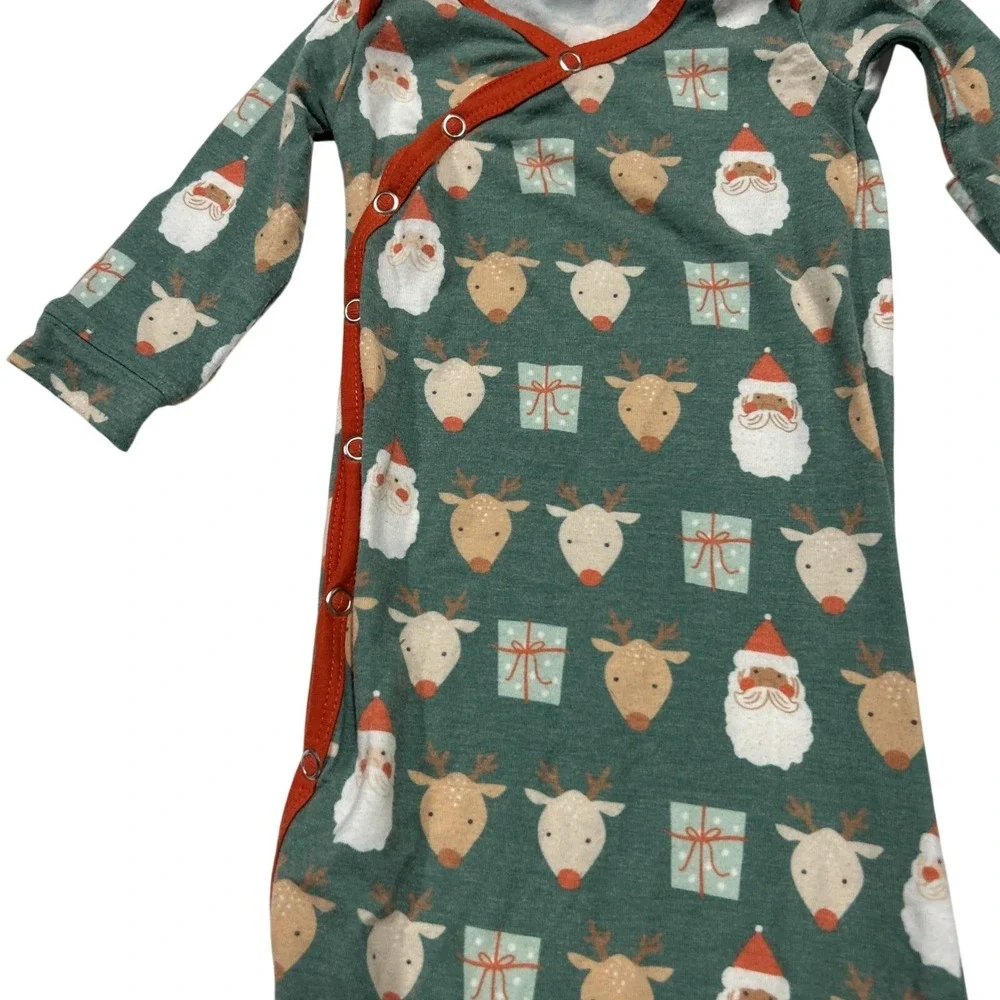 Copper Pearl Newborn Christmas Baby Knotted Sleep Gown Sleep Sack Pajamas